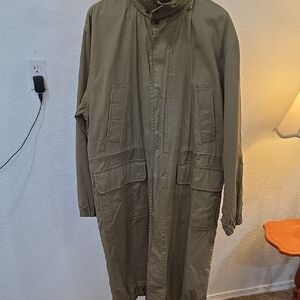 The Territory Ahead Mens Olive Green Coat Size M Shell 100% Cotton